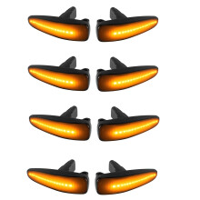 8X Smoked Lens Amber Full LED Front Side  Lights for  Lancer Evo X Mirage Outlander Sport 2011-2020