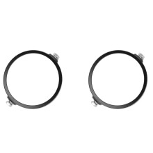 2X Universal Schwarz 5,75 Zoll Aluminium Runde Scheinwerfer Gehäuse Scheinwerfer Trim Ring Halterung Motorräder