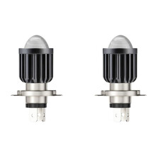 2X H4 LED Spotlight Small Light Bulb LED Motorcycle Modified Headlight Integrated Two-Color Headlight Accessories
