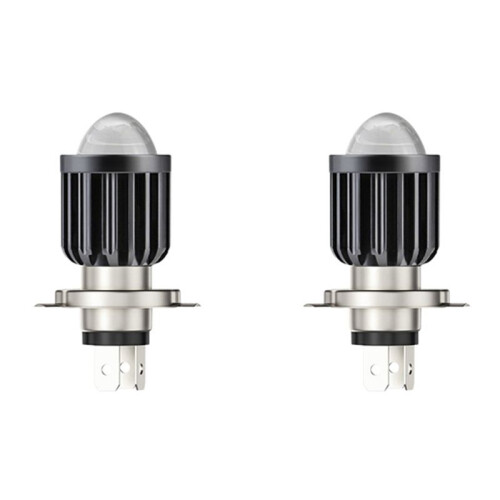 2X H4 LED Spotlight Small Light Bulb LED Motorcycle Modified Headlight Integrated Two-Color Headlight Accessories