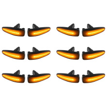 12x Smoked Lens Amber Full LED Dynamic Front Side  Lights for  Lancer Evo x Mirage Outlander Sport