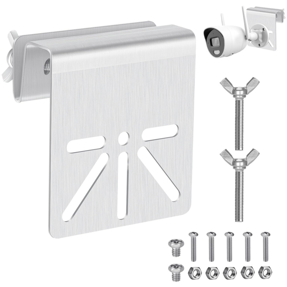 Gutter Mount For Security Camera, Stainless Steel Nodrill Rustproof Bracket For Ptz Solar Cameras 9174973172598