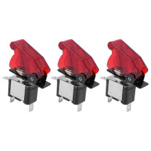 3X 12V 20A Voiture Camion Couverture LED Lumière Spst Basculer Contrôle Interrupteur À Bascule / Off 2Pins