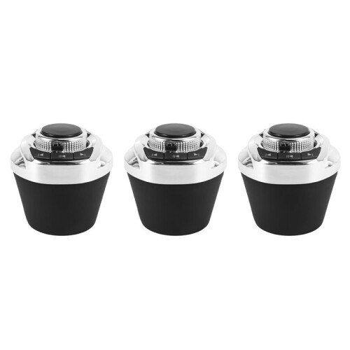 3X Universal Car Wireless Steering Wheel Control Button with LED Light 8-Key Functions for Car Android Navi Player Auto