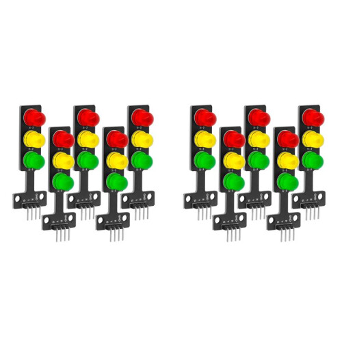 10x Module de Feu de Signalisation LED  Bricolage  Feu de Signalisation 3.3-5V Compatible avec pour