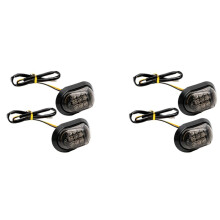 12V Yellow Lighting Motorbike Indicators Blinker 9 LED Motorcycle 2 Pair Piranha Light Flasher Turn Signal Light