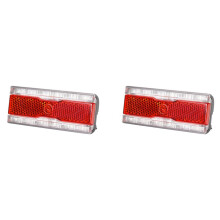 2X Bike Dynamo Bakljus med Parkeringsljus AC 6V 0,5W LED Cykelbaklykta Passar 50mm MonteringshåL CykelhåLlarlampa