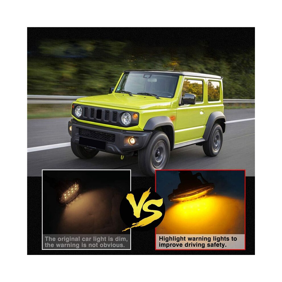20X Led Side Lights For Jimny Jb74 Jb64 2018- Turn Signal Indicator Replacement, Smoked Amber/Light 6031444401683