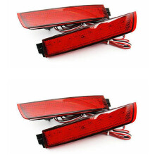 2X Red Lens Rear Bumper Reflector Lamp LED Tail Brake Light for Juke Murano Quest Sentra FX35 265605C000