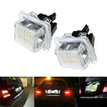 4Pcs Car License Plate Light for - W204/W212/W216/W221/W207 18 LED White Rear License Tag Lights