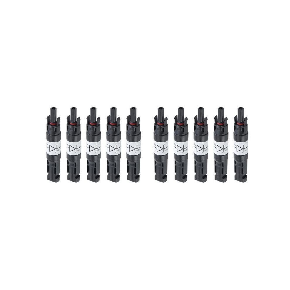 10Pcs Solar Connector With Diode Waterproof Pv Connector Dc1000v 20A Ip67 Ppo Male Female Connector Plug 4712129034038