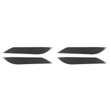 Black Carbon Fiber Headlight Eyelids Covers for 2003-2008 350Z Fairlady Z Z33 (Pack of 4)