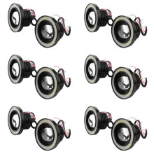 12Pcs Car Universal 3.5 Inch Cob Angel Eye Fog Lights Headlights Running Lights White