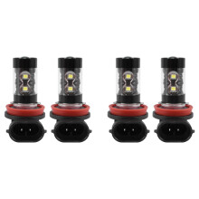 4-Pack High Power 50W Super Bright H11/H8 10-SMD LED Lights Bulbs for Car Fog Light Lamps Replacement, Xenon White