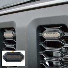 8x LED Front Grille Lights White Amber Light External Grille Lamps for Jimny JB64 JB74 2019 2020 2021
