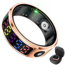 Smart Ring with Heart Rate and Sleep Monitor, 5ATM Waterproof Fitness Tracker Ring, Rose Gold #8