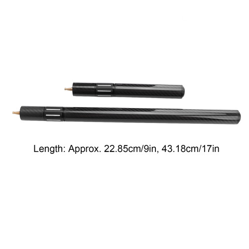 2PCS Carbon Fiber Pool Cue Extender 17in/9in 1