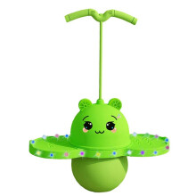Pogo with Handle Board Bouncing for Outdoor Exercises Indoor Green