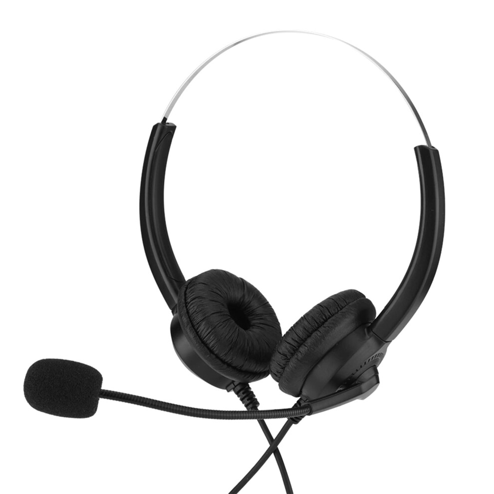 Call Center Headset With Noise Cancelling Microphone, Dual 3.5Mm Plugs, 330 Rotating Earcups 9053599546597
