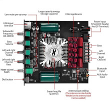 ZK-HT21 2.1 Channel TDA7498E 160WX2+220W Digital Power Amplifier Module High and Low Tone Subwoofer