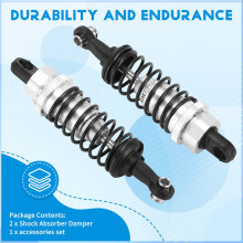 2 StüCke öL Einstellbare 65Mm StoßDäMpfer DäMpfer für Rc Auto 1/18 A959 A969 A979 K929 Hpi Hsp Losi , Silber