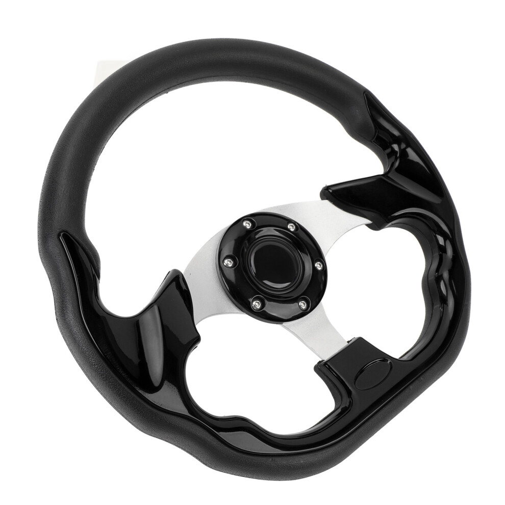 Impact Proof 13In Pu Racing Steering Wheel Â Stylish Easy Fit Finish Black 5011384042338