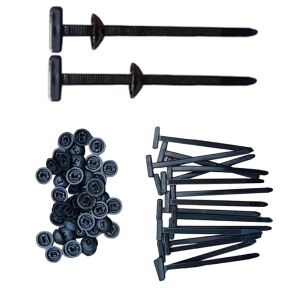 100Pcs Heavy Duty Nylon Zip Tie Rivets Selflocking Uvresistant Automotive Cable Fasteners 9174973173472