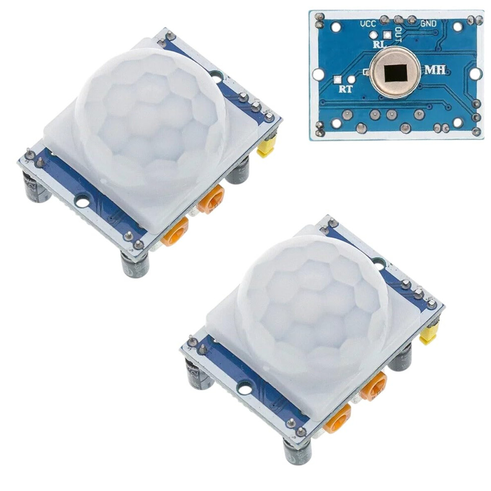 2Pcs Hcsr501 Pir Motion Sensor Module, Adjustable Infrared Detector For Human Detection 9053599546887