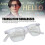 AI Translator Glasses with Bluetooth Speaker, RealTime 100 Language Translation Sunglasses White 2