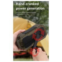 Noodweerradio'S Handslinger -Luidspreker op Zonne- Draagbare AM FM-Radio 5000mAh Batterijvoeding Waterdicht