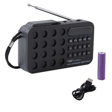 TGK MAKE REIABLE Radio FM Ricarica Solare Supporto Radio Wireless Supporto Scheda TF USB Riproduci Ricevitore Radio Nero