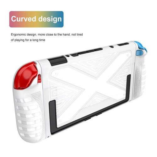 TPU Protective Shell for  2 Handheld Game Console Case Shockproof Back Cover with Kickstand Game Accessories White 2