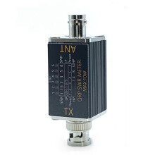 SWR Meter Power Meter 1-30mhz 10W Standing Wave Meter Power Meter 6 LED Indicators Portable SWR Meter RF Tapping BNC