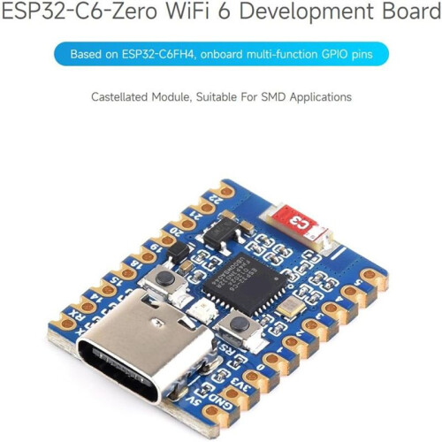 2pcs ESP32 Development Board ESP32-C6  Development Board Based  ESP32-C6FH4 Dual Processors 2.4GHz WiFi 6 & BT5 2