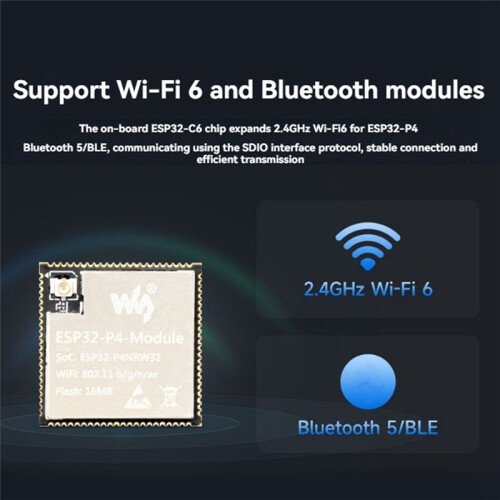 Waveshare Placa de Desenvolvimento ESP32-P4-Module com Alto-Falante Touchscreen de 10,1 Polegadas e Suporte para Wi-Fi6/BLE, Porta Ethernet RJ45 100M 2