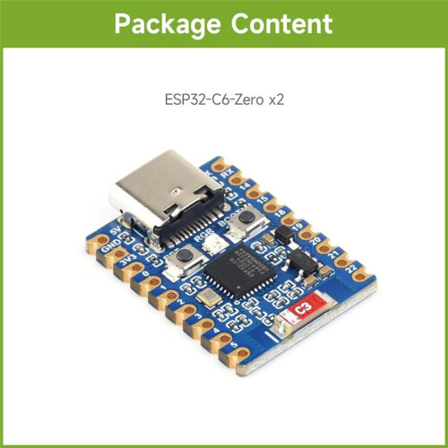 2pcs ESP32 Development Board ESP32-C6  Development Board Based  ESP32-C6FH4 Dual Processors 2.4GHz WiFi 6 & BT5 1