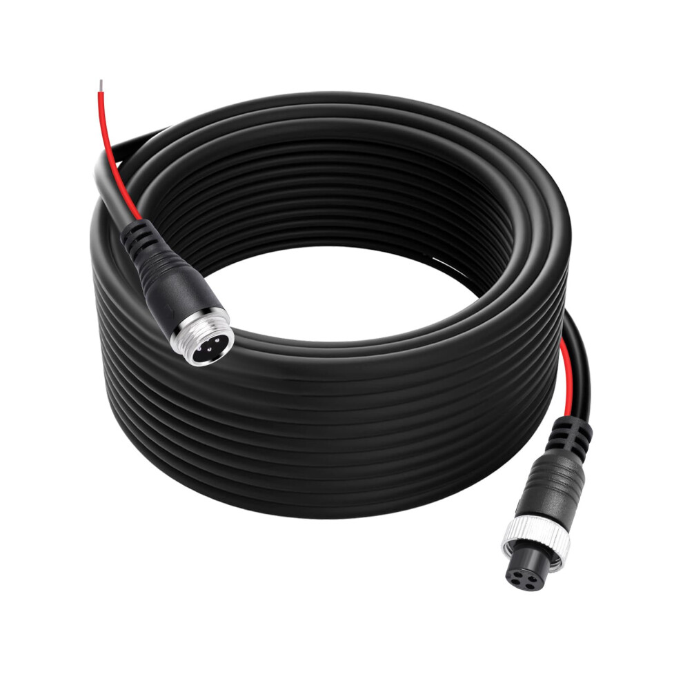 4 Pin Aviation Camera Extension Cable With Secure Locking For Rear View Backup, 20M Pvc 9174973174509
