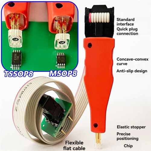 1PCS Chip Burning Probe Chip Burning Test Probe Chip Burner Cable for Car Instrument Program Connection Standard MSOP8 2