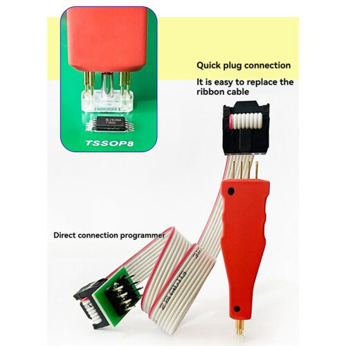 1PCS Chip Burning Probe Chip Burning Test Probe Chip Burner Cable for Car Instrument Program Connection Micro-Type MSOP8 2