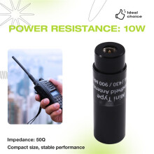 SCH-32 Dreiband-Miniantenne, 4,5 cm, HAM-Daumen-Kurzantenne, 145/435/900 MHz für Handheld-Walkie-Talkie, SMA-Stecker
