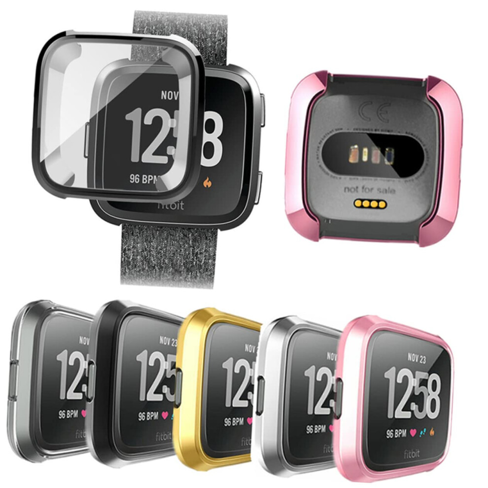 Watch Band Cover With Shock Absorption Tpu Case, Scratch Resistant Slim Sports Design For Fitbit 9174973174059