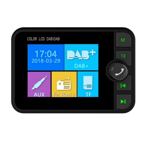 Adaptador de Rádio Digital DAB/DAB+ para Carro com LCD de 2,4 Polegadas, Transmissor FM Compatível com , Chamadas Viva-Voz para Carros 2