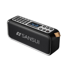 Retro Speaker, Portable Vintage Stereo, Heavy Bass, HD Sound, Handsfree Call, TF Card Support,Black
