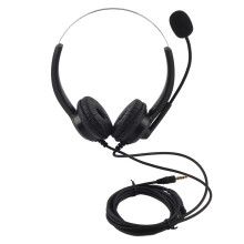 Call Center Headset with Noise Cancelling Microphone, 330 Rotating Earmuff and Long 3.5mm Cable