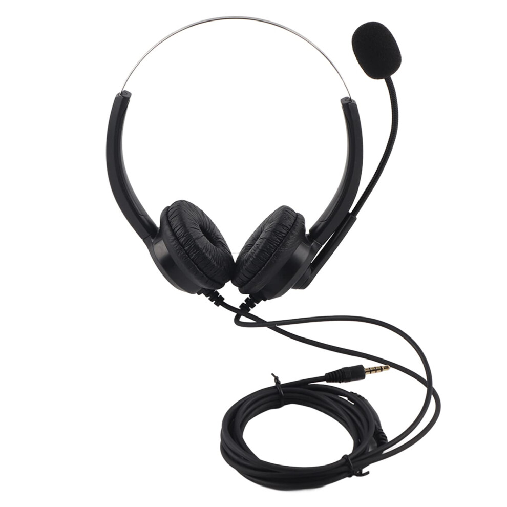 Call Center Headset With Noise Cancelling Microphone, 330 Rotating Earmuff And Long 3.5Mm Cable 9053599547334