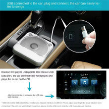 External Universal CD Player for Car - Portable CD Player with AUX Cable, Plugs Into Car USB Port, Lossless Connection