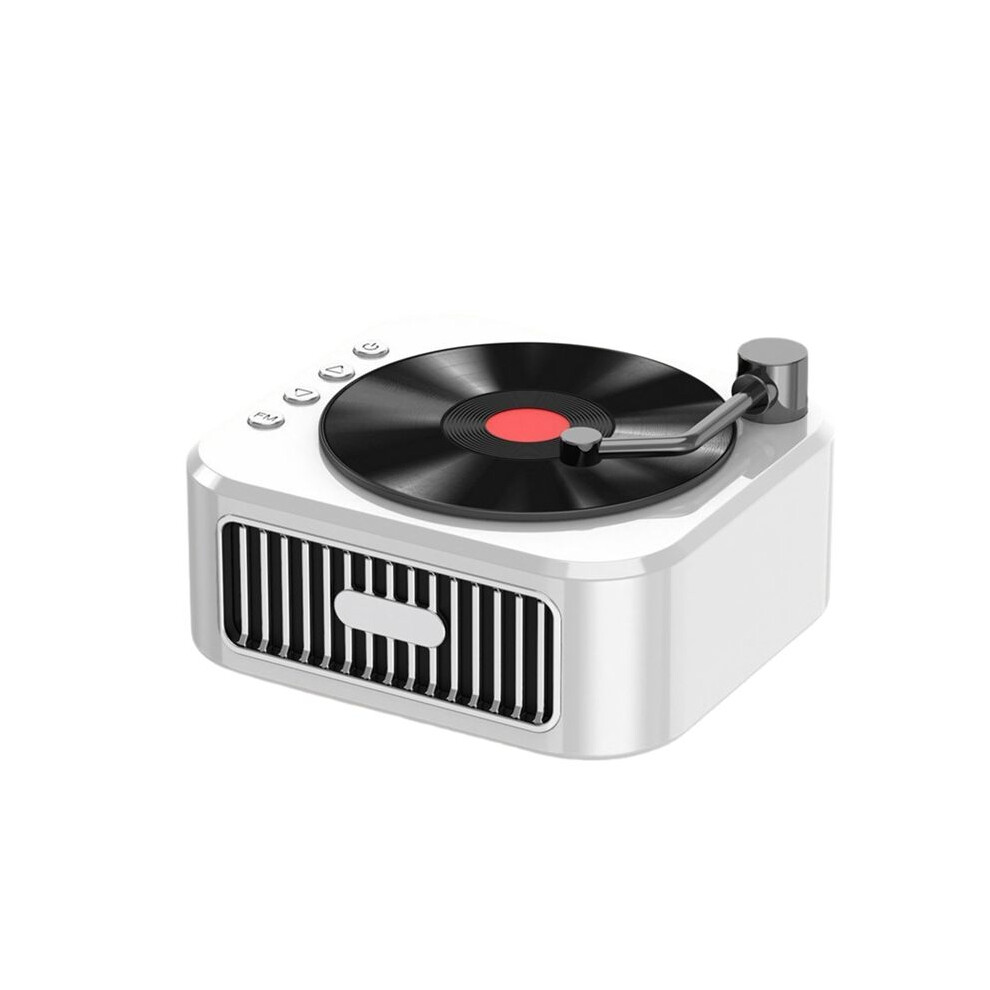 Retro 5.3 Speaker 18Th Century Phonograph Style Speaker 360 Stereo Sound Vinyl Record White 4713913872003