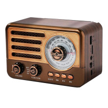 Tragbares Retro-Radio, -FM/AM/SW-Radioempfänger, Vintage--Lautsprecher mit LED-Taschenlampe, Unterstützt TF-Karte, USB, AUX
