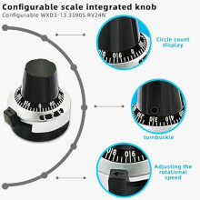 4pcs 3590S-2-103L 10K Ohm Rotary Potentiometer 10-Turn Wire Wound Precision Multi Turn Wirewound Potentiometer