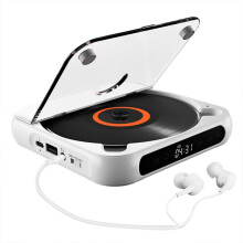CD Player Portable BT Speaker LED Screen Stereo Player HIFI Sound Quali Built in Rechargeable Battery
